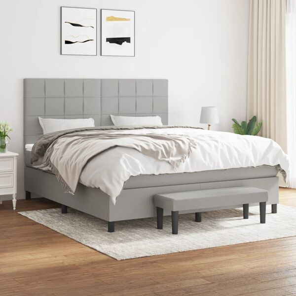 vidaXL &Kappa;&rho;&epsilon;&beta;ά&tau;&iota; Boxspring &mu;&epsilon; &Sigma;&tau;&rho;ώ&mu;&alpha; &Alpha;&nu;&omicron;&iota;&chi;&tau;ό &Gamma;&kappa;&rho;&iota; 180x200 &epsilon;&kappa;. &Upsilon;&phi;&alpha;&sigma;&mu;ά&tau;&iota;&nu;&omicron;