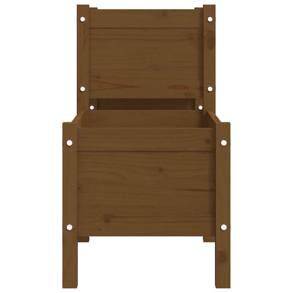 vidaXL Ζαρντινιέρα Καφέ Μελί 178,5 x 44 x 75 εκ. από Μασίφ Ξύλο Πεύκου