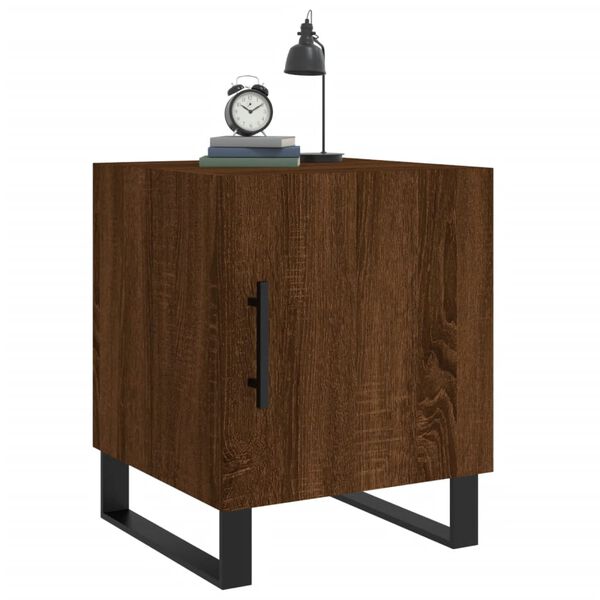 vidaXL Κομοδίνο Καφέ Δρυς 40 x 40 x 50 εκ. από Επεξεργασμένο Ξύλο