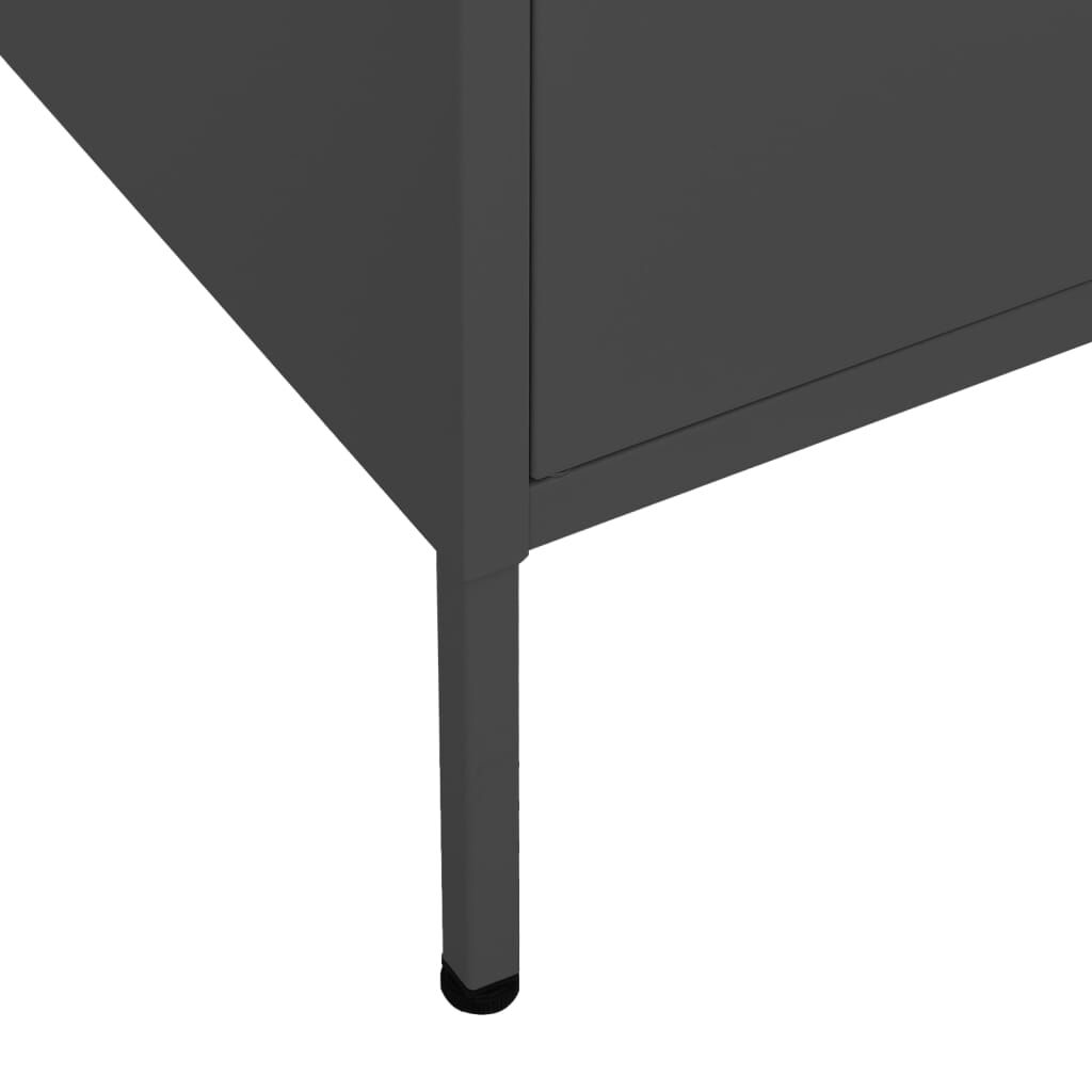 vidaXL Ντουλάπι Αποθήκευσης Ανθρακί 80 x 35 x 101,5 εκ. από Ατσάλι