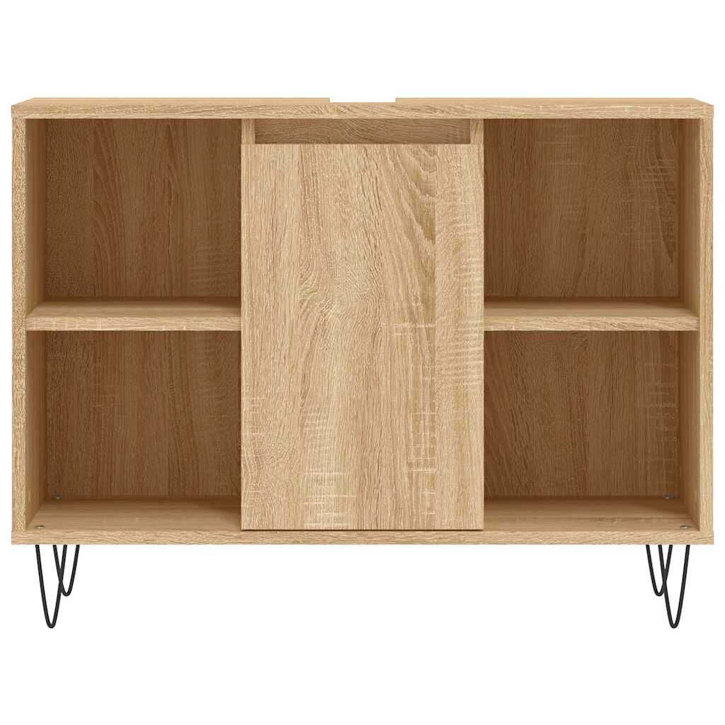vidaXL Ντουλάπι Μπάνιου Sonoma Δρυς 80 x 33 x 60 εκ. από Επεξεργ. Ξύλο