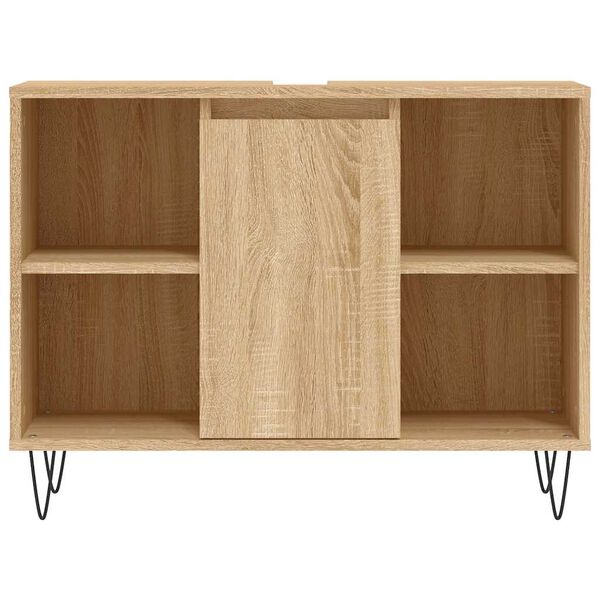 vidaXL Ντουλάπι Μπάνιου Sonoma Δρυς 80 x 33 x 60 εκ. από Επεξεργ. Ξύλο