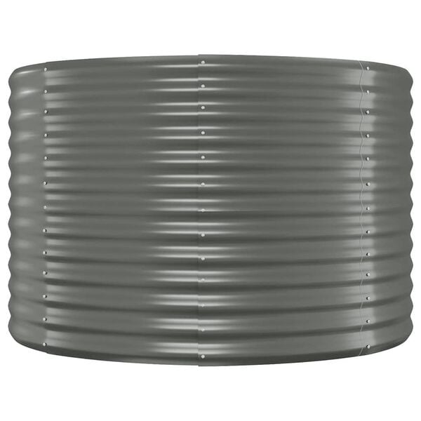 vidaXL Ζαρντινιέρα Γκρι 100x100x68 εκ. Γαλβανισμένος χάλυβας