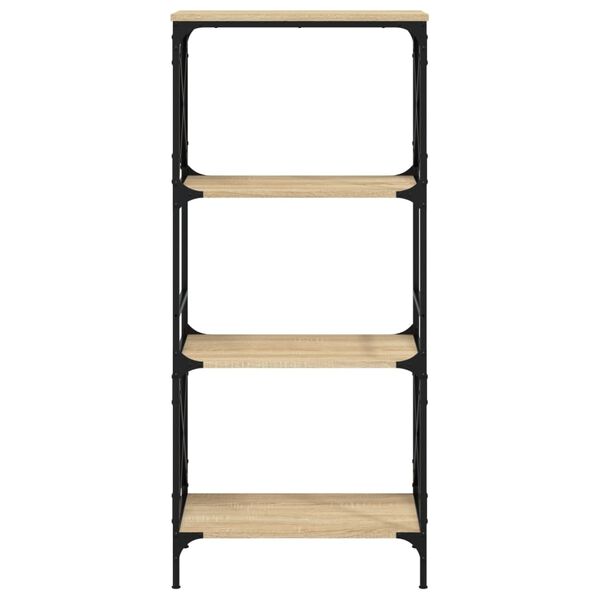 vidaXL Βιβλιοθήκη 4 Επιπέδων Sonoma Δρυς 59x35x132 εκ. Επεξεργ. Ξύλο