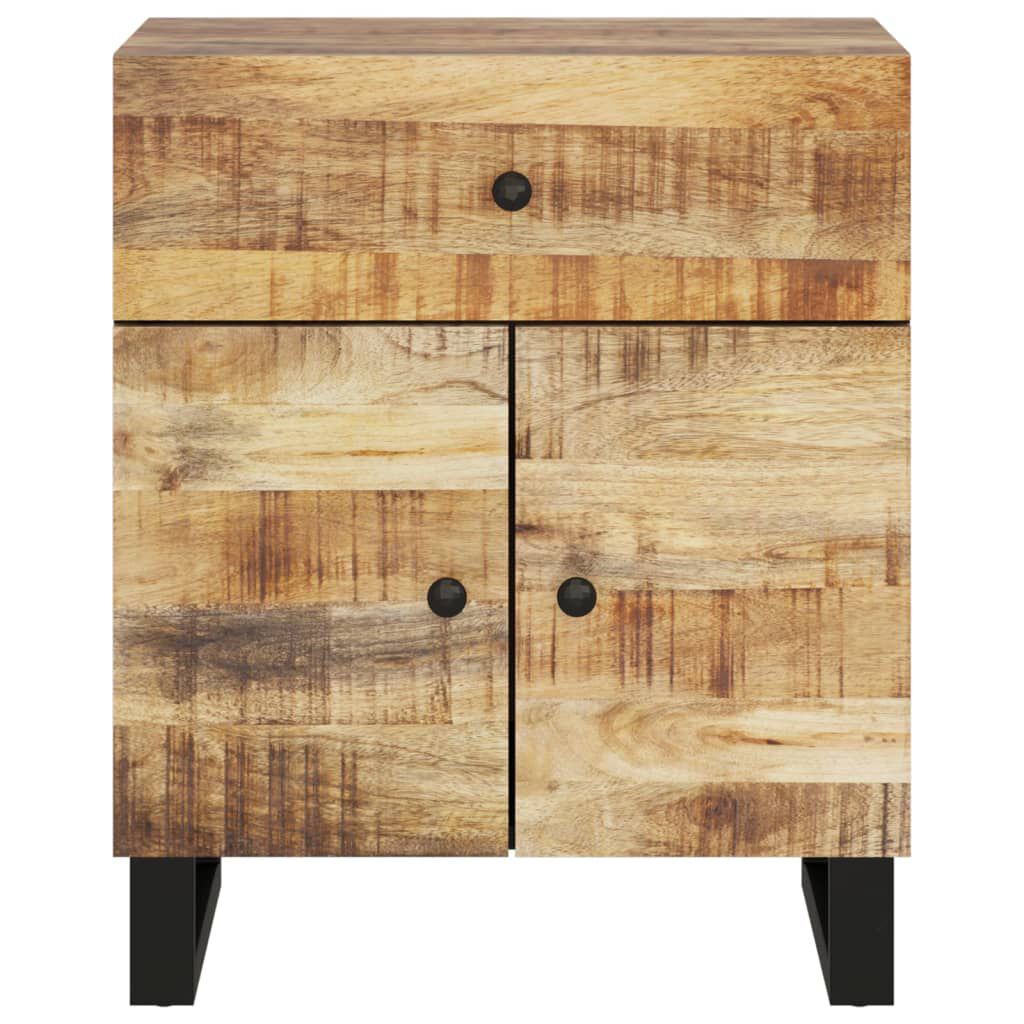 vidaXL Κομοδίνο 50x33x60 εκ. Μασίφ Ξύλο Μάνγκο & Επεξεργασμένο Ξύλο