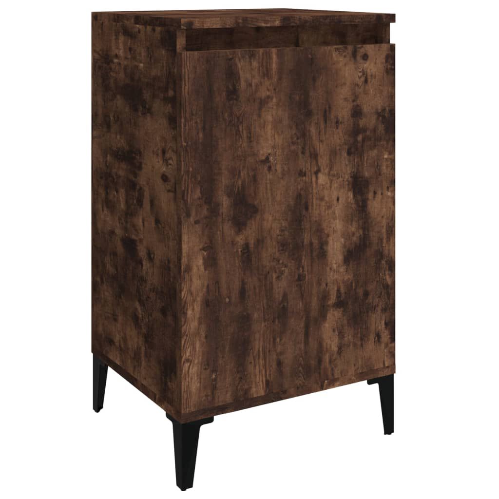 vidaXL Κομοδίνα 2 Τεμ. Καπνιστή Δρυς 40x35x70 εκ. Επεξεργασμένο Ξύλο