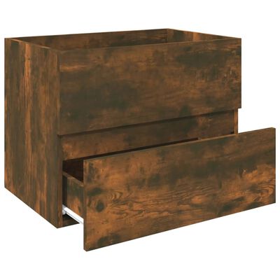 vidaXL Ντουλάπι Νιπτήρα Καπνιστή Δρυς 60x38,5x45 εκ. από Επεξεργ. Ξύλο