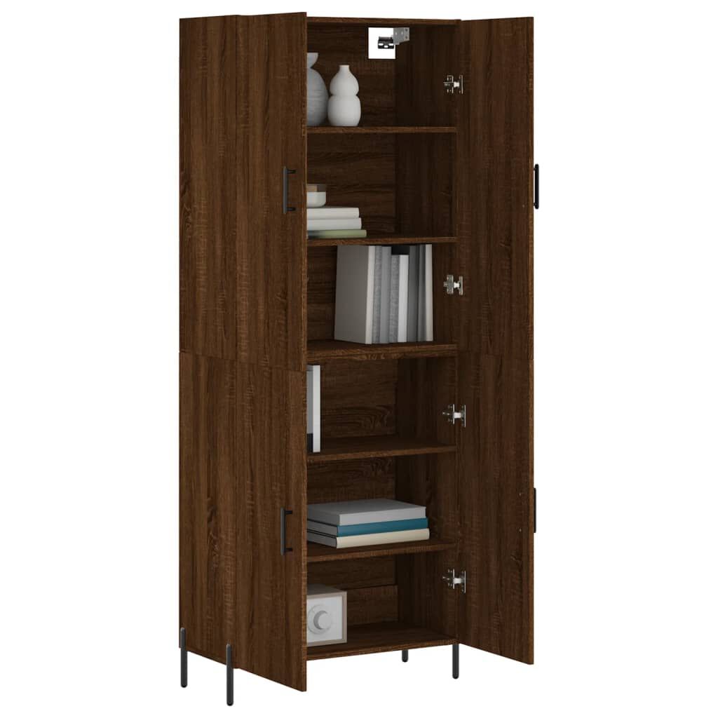 vidaXL Ντουλάπι Καφέ Δρυς 69,5 x 34 x 180 εκ. από Επεξεργασμένο Ξύλο