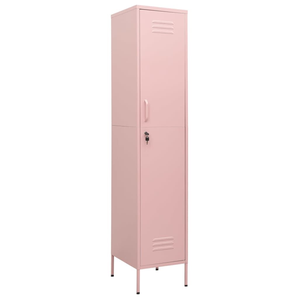 vidaXL Φοριαμός Ροζ 35 x 46 x 180 εκ. από Ατσάλι