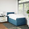 vidaXL Κρεβάτι Boxspring με Στρώμα Σκούρο Μπλε 100x200 εκ. Βελούδινο