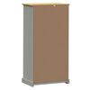 vidaXL Βιβλιοθήκη VIGO Γκρι 60 x 35 x 114,5 εκ. από Μασίφ Ξύλο Πεύκου
