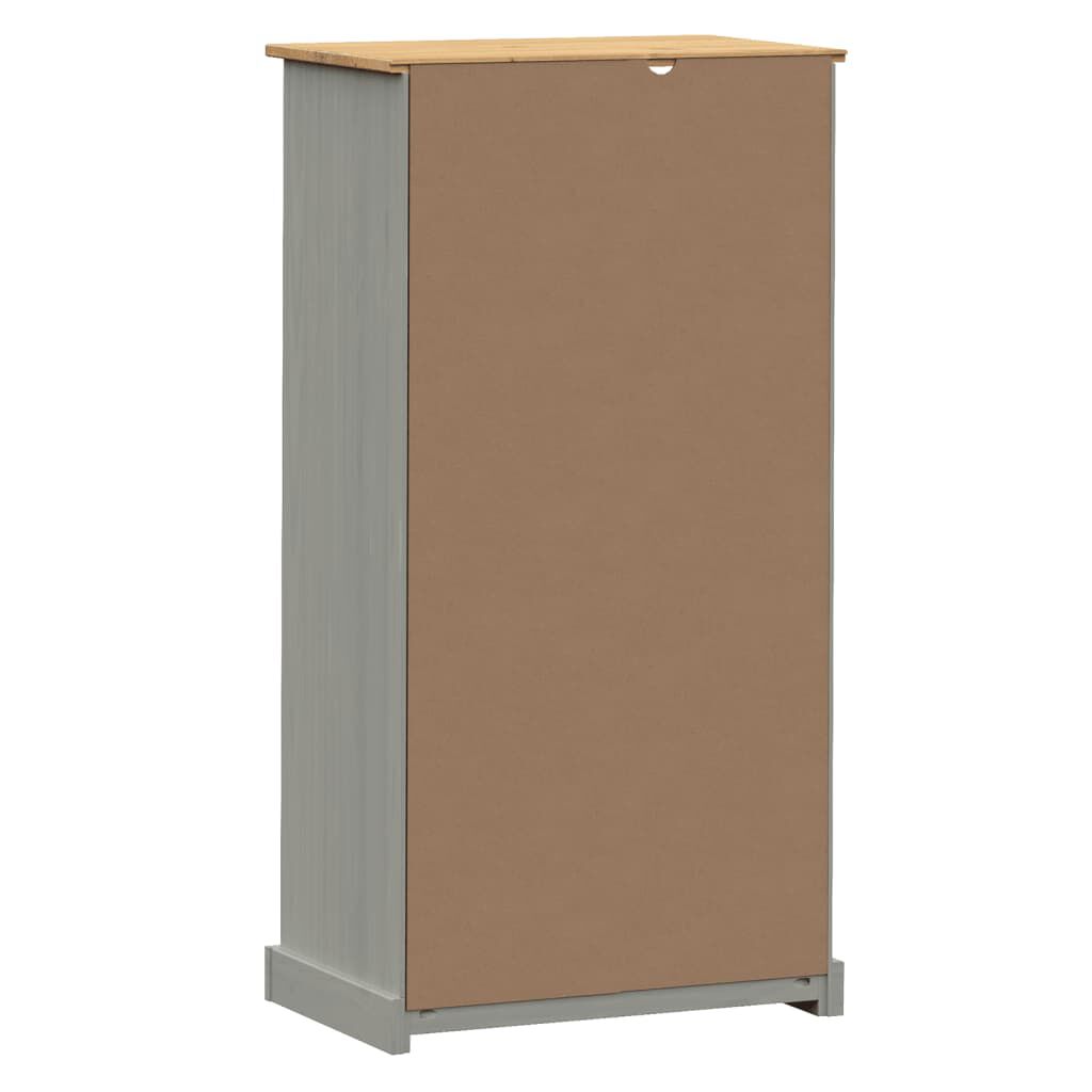 vidaXL Βιβλιοθήκη VIGO Γκρι 60 x 35 x 114,5 εκ. από Μασίφ Ξύλο Πεύκου