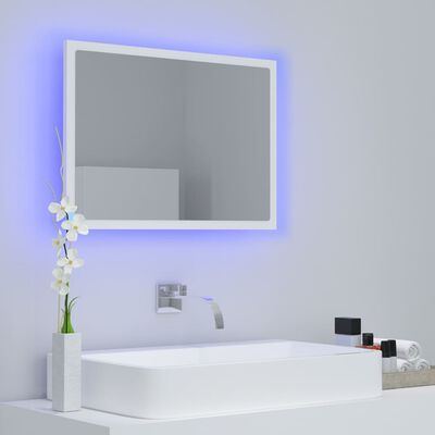 vidaXL Καθρέφτης Μπάνιου με LED Λευκός 60 x 8,5 x 37 εκ. Ακρυλικός