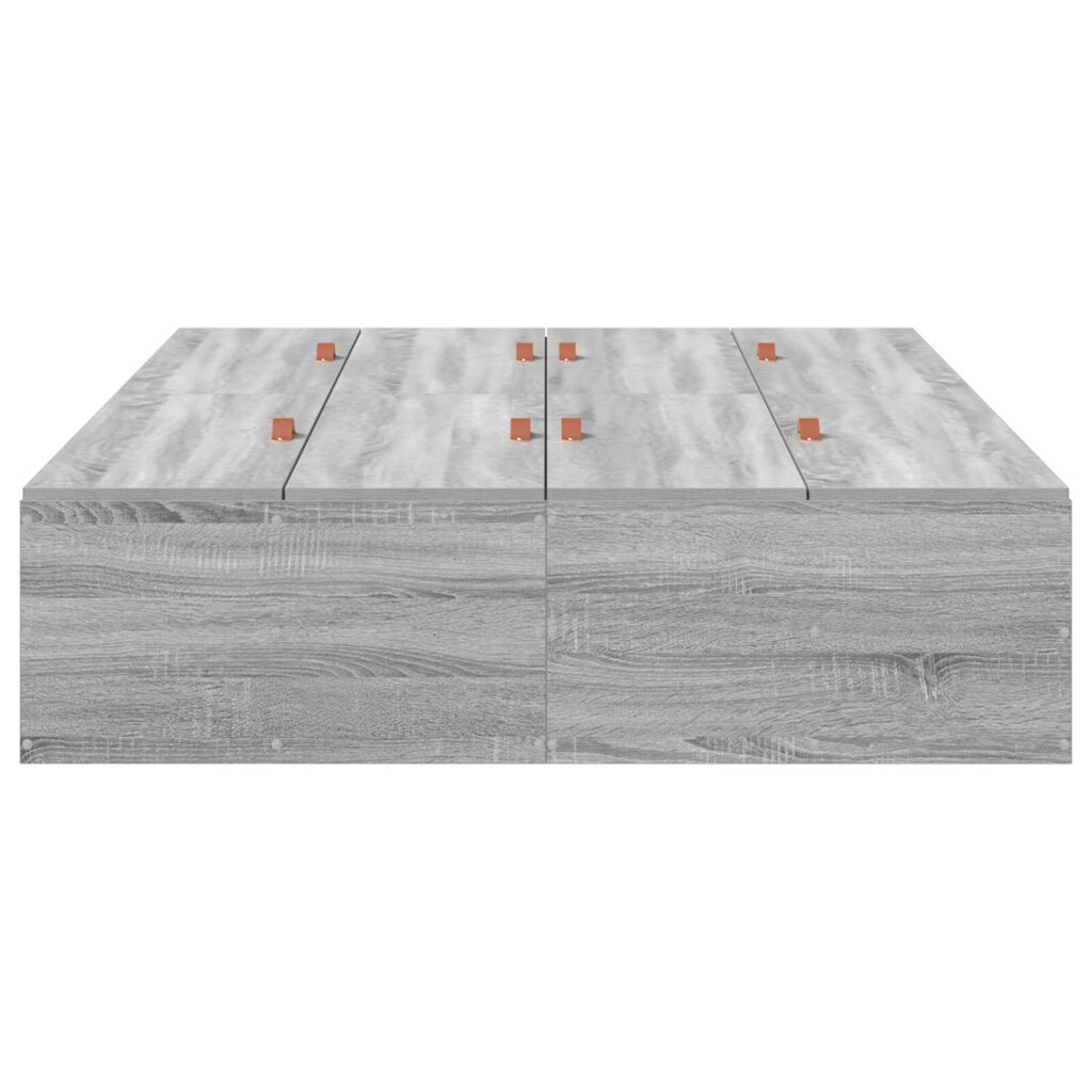vidaXL Κρεβάτι Αποθήκευσης Γκρι Σονομα 120x200 εκ