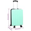 vidaXL Βαλίτσα Πράσινο της μέντας 34 x 23 x 55.5 εκ. ΑΒΣ Πλαστικό