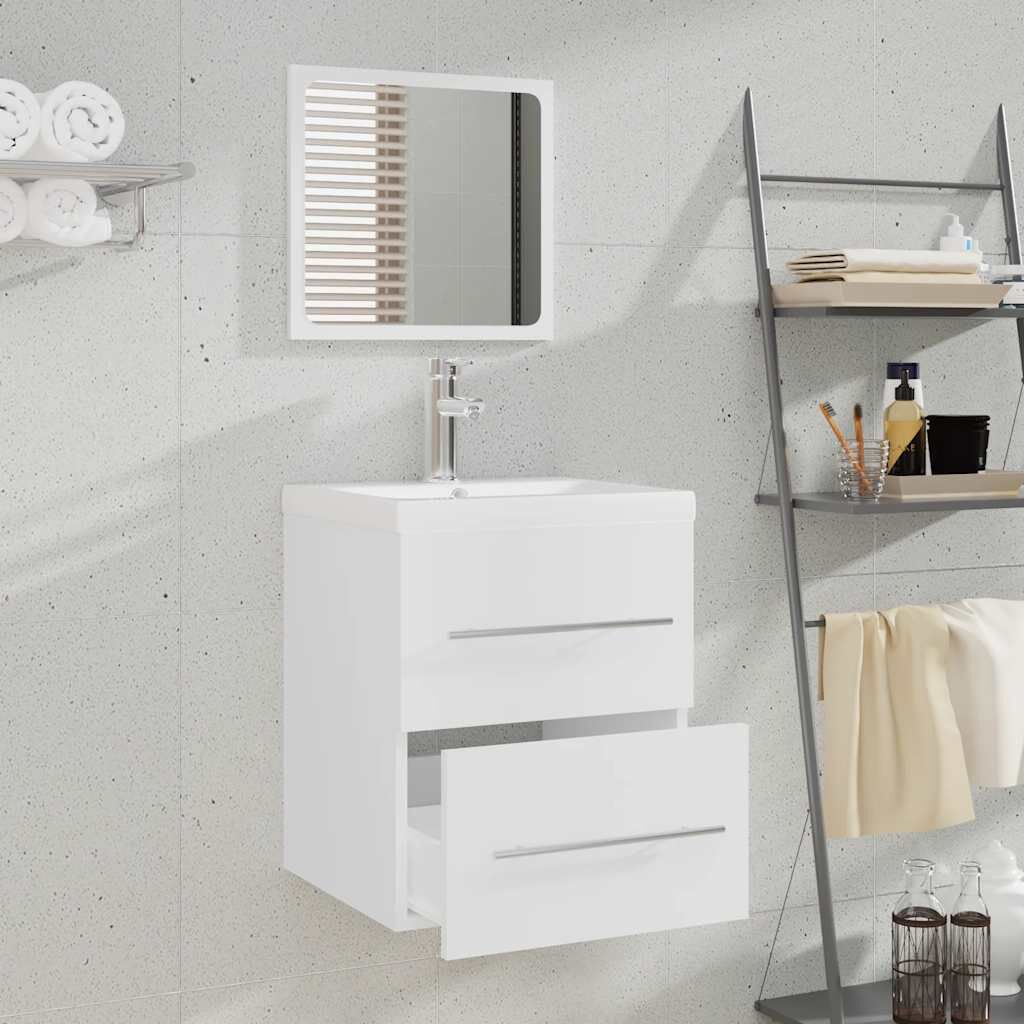 vidaXL Ντουλάπι Μπάνιου με Καθρέφτη Λευκό 41x38,5x48 εκ.