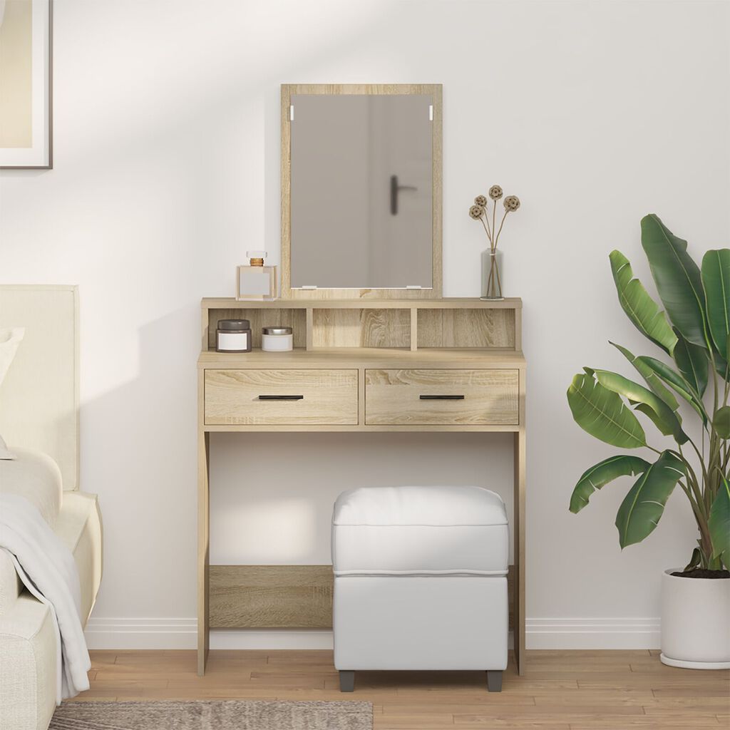 vidaXL Τουαλέτα με Συρτάρια Σονόμα Δρυς 79x41x140 εκ.