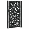 vidaXL Πύλη κήπου Μαύρη 105x180 cm Ατσάλινη φλόγα σχεδιασμού