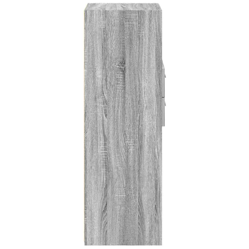 vidaXL Ντουλάπι Γκρι Sonoma 30x42,5x124 εκ. από Επεξεργασμένο Ξύλο