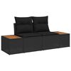 vidaXL με μαξιλάρι Ρυθμιζόμενος 4 pcs Μαύρο