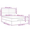 vidaXL Οθωμανικό κρεβάτι με στρώματα & LEDs Σκούρο πράσινο Βελούδο