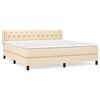 vidaXL &Kappa;&rho;&epsilon;&beta;ά&tau;&iota; Boxspring &mu;&epsilon; &Sigma;&tau;&rho;ώ&mu;&alpha; &Kappa;&rho;&epsilon;&mu; 160x200 &epsilon;&kappa;. &Upsilon;&phi;&alpha;&sigma;&mu;ά&tau;&iota;&nu;&omicron;