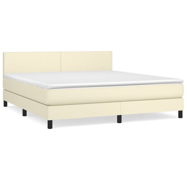 vidaXL &Kappa;&rho;&epsilon;&beta;ά&tau;&iota; Boxspring &mu;&epsilon; &Sigma;&tau;&rho;ώ&mu;&alpha; &Kappa;&rho;&epsilon;&mu; 180x200 &epsilon;&kappa;. &Sigma;&upsilon;&nu;&theta;&epsilon;&tau;&iota;&kappa;ό &Delta;έ&rho;&mu;&alpha;