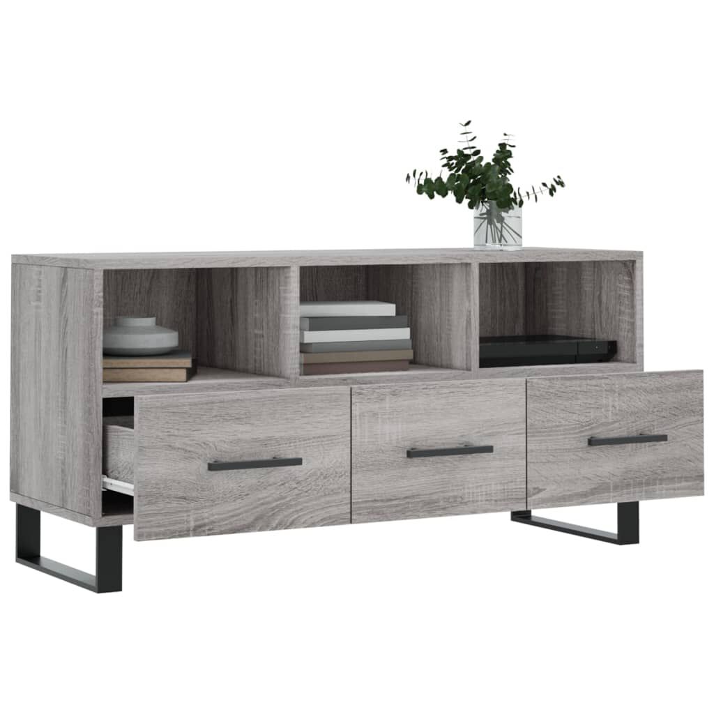 vidaXL Έπιπλο Τηλεόρασης Γκρι Sonoma 102 x 36 x 50 εκ. Επεξεργ. Ξύλο