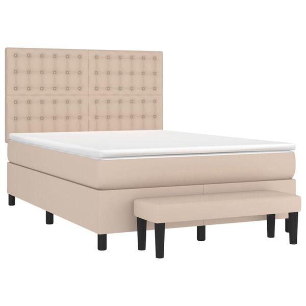 vidaXL &Kappa;&rho;&epsilon;&beta;ά&tau;&iota; Boxspring &mu;&epsilon; &Sigma;&tau;&rho;ώ&mu;&alpha; &Kappa;&alpha;&pi;&omicron;&upsilon;&tau;&sigma;ί&nu;&omicron; 140x200&epsilon;&kappa;.&alpha;&pi;ό &Sigma;&upsilon;&nu;&theta;.&Delta;έ&rho;&mu;&alpha;