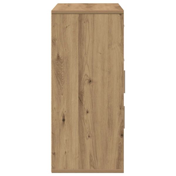 vidaXL Πλαϊνό γραφείο artisan δρυς 60 x 31 x 70 εκ Επεξεργασμένο ξύλο