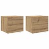 vidaXL Τοίχου κομοδίνο με συρτάρι 2 pcs artisan δρυς 50 x 39 x 41 εκ.