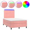 vidaXL &Kappa;&rho;&epsilon;&beta;ά&tau;&iota; Boxspring &mu;&epsilon; &Sigma;&tau;&rho;ώ&mu;&alpha; & LED &Rho;&omicron;&zeta; 120x200 &epsilon;&kappa;. &Beta;&epsilon;&lambda;&omicron;ύ&delta;&iota;&nu;&omicron;