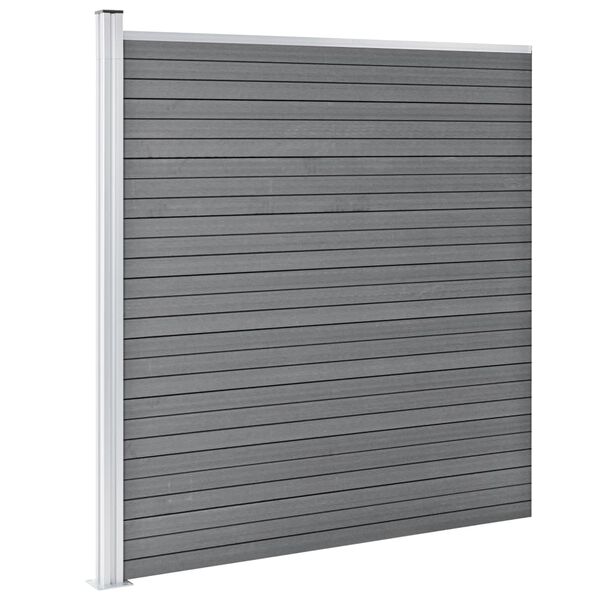 vidaXL Πάνελ Περίφραξης Γκρι 1737 x 186 εκ. από WPC