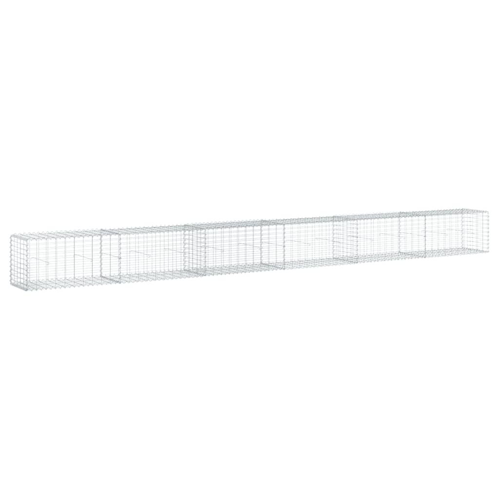 vidaXL Συρματοκιβώτιο με Κάλυμμα 600x50x50 εκ. από Γαλβανισμένο Χάλυβα