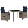 vidaXL &Sigma;&epsilon;&tau; &Epsilon;&xi;&omega;&tau;&epsilon;&rho;&iota;&kappa;ή&sigmaf; &Tau;&rho;&alpha;&pi;έ&zeta;&eta;&sigmaf; 3 pcs &sigma;&upsilon;&nu;&theta;&epsilon;&tau;&iota;&kappa;ό &rho;&alpha;&tau;ά&nu;