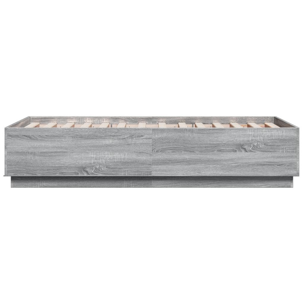 vidaXL Πλαίσιο Κρεβατιού Γκρι Sonoma 75x190 εκ. Επεξεργασμένο Ξύλο