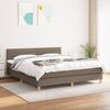 vidaXL &Kappa;&rho;&epsilon;&beta;ά&tau;&iota; Boxspring &mu;&epsilon; &Sigma;&tau;&rho;ώ&mu;&alpha; Taupe 180x200 &epsilon;&kappa;. &Upsilon;&phi;&alpha;&sigma;&mu;ά&tau;&iota;&nu;&omicron;