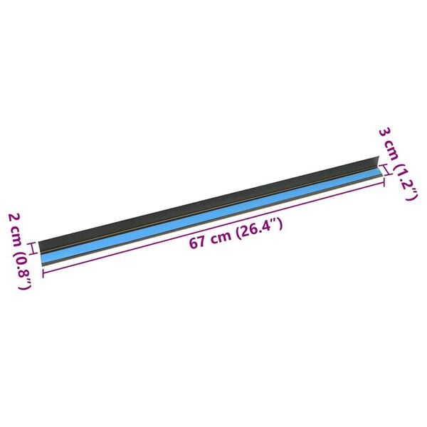 vidaXL Προστατευτικά ακμών σκάλας 10 pcs Μπρονζέ 67 cm Αλουμίνιο