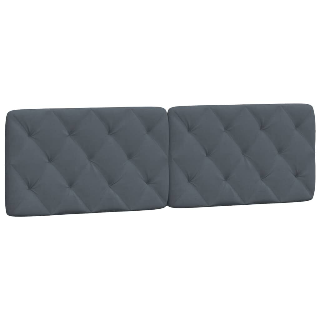 vidaXL Πλαίσιο Κρεβατιού με LED Σκούρο Γκρι 160x200 εκ. Βελούδινο