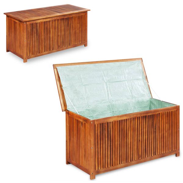 vidaXL Μπαούλο Αποθήκευσης Κήπου 150x50x58 εκ. από Μασίφ Ξύλο Ακακίας