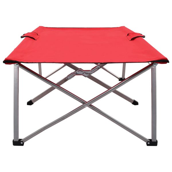 vidaXL Κρεβάτι Κάμπινγκ Κόκκινο 206 x 75 x 45 εκ. XXL