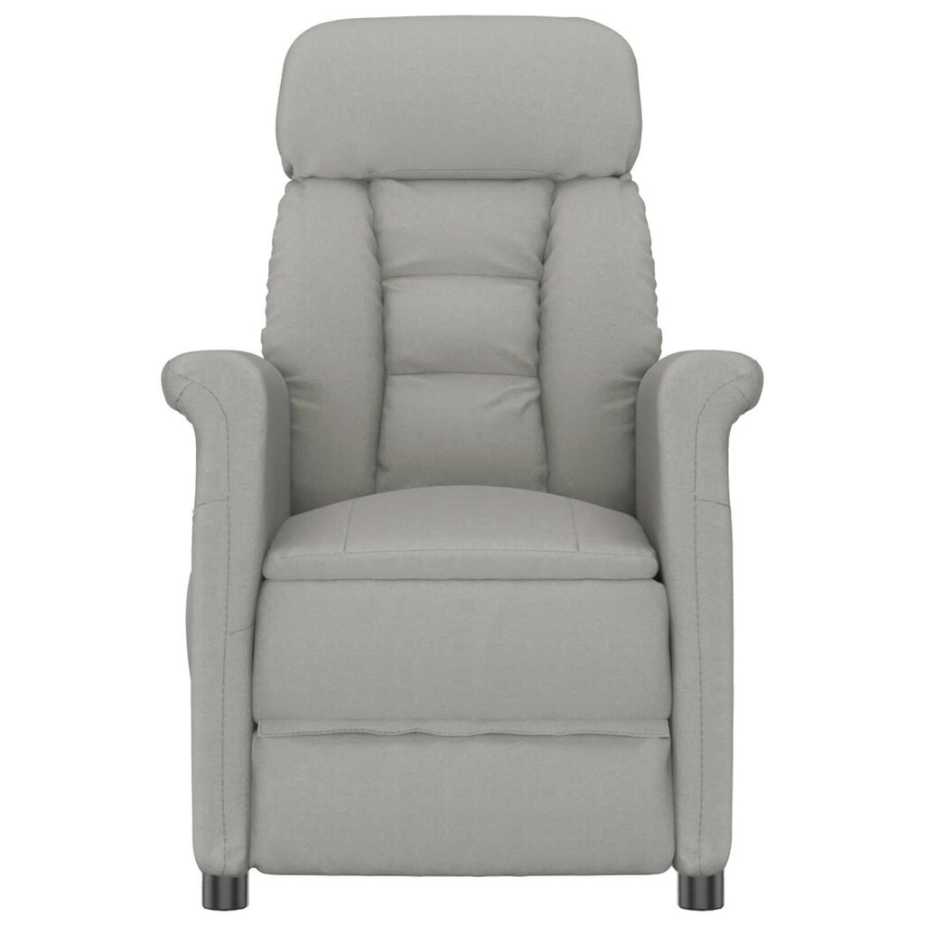 vidaXL Καρέκλα μασάζ Ανοιχτό γκρι 70.5 x 96.5 x 95 cm Πολυεστέρας