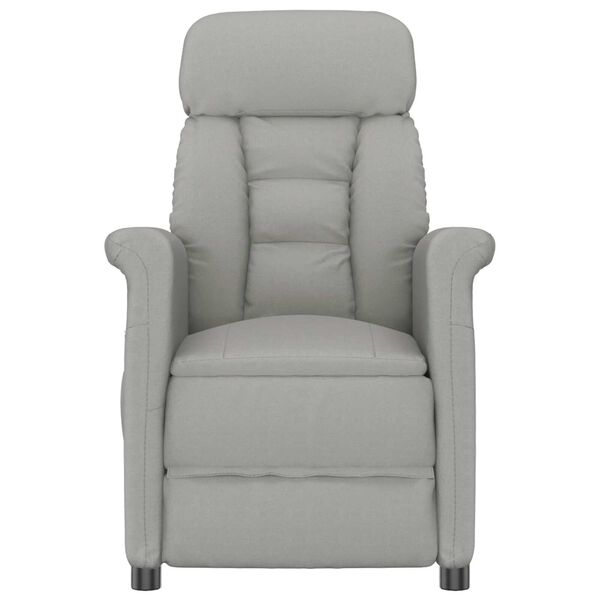 vidaXL Καρέκλα μασάζ Ανοιχτό γκρι 70.5 x 96.5 x 95 cm Πολυεστέρας