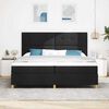 vidaXL Κρεβάτι με ελατήρια με στρώμα Μαύρο 200 x 200 cm ύφασμα