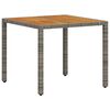 vidaXL Σέτ φαγητού για κήπο 3 pcs Γκρι 90 x 90 x 75 cm συνθετικό ρατάν