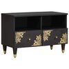 vidaXL Ντουλάπι TV με συρτάρι Μαύρο 70 x 33 x 46 εκ Στερεό ξύλο μάνγκο