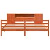 vidaXL Κρεβάτι Βιβλιοθήκη Χωρίς Στρώμα 200x200 εκ Μασίφ Ξύλο Πεύκου
