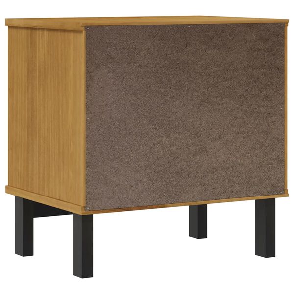 vidaXL Κομοδίνο FLAM 49 x 35 x 50 εκ. από Μασίφ Ξύλο Πεύκου