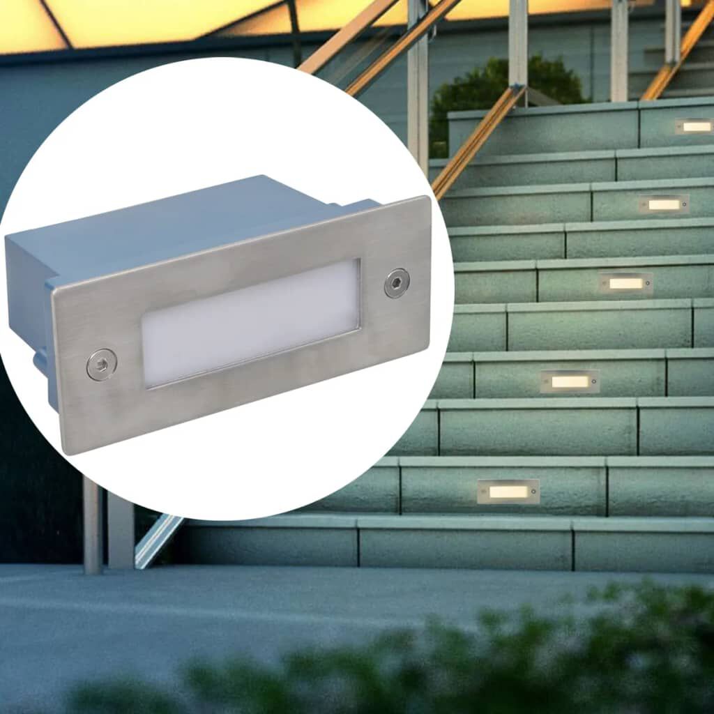 vidaXL Φωτιστικά Σκάλας Χωνευτά 12 Τεμ. 44 x 111 x 56 χιλ.
