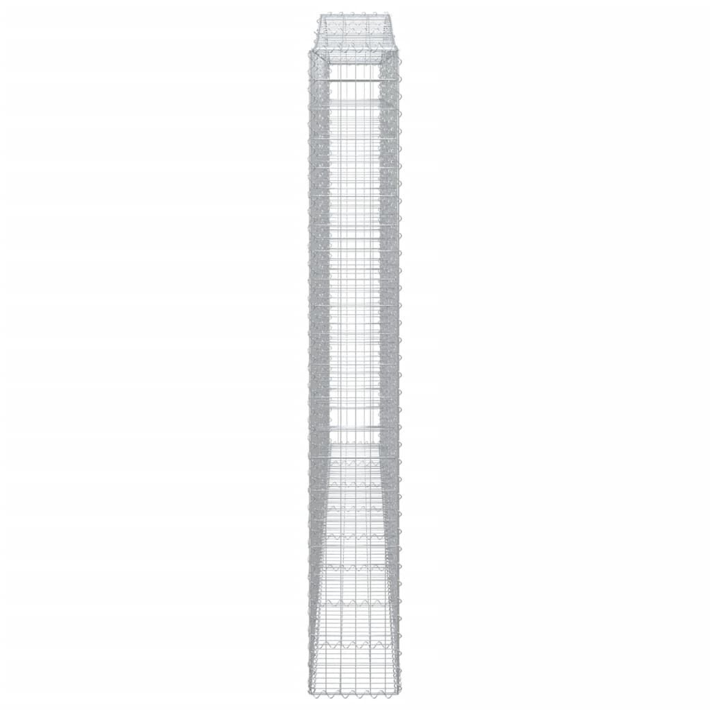 vidaXL Συρματοκιβώτια Τοξωτά 6 τεμ. 400x30x220/240 εκ. Γαλβαν. Ατσάλι